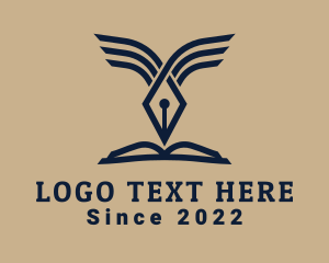 Writer - Educational Quill Pen logo design