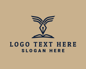 Pen - Educational Quill Pen logo design