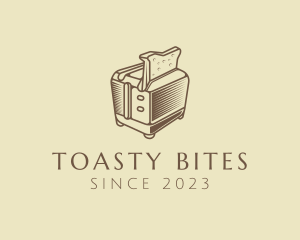 Toaster - Retro Bread Toaster logo design