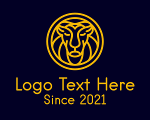 Zoo - Yellow Lion Head logo design