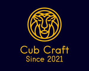 Cub - Yellow Lion Head logo design