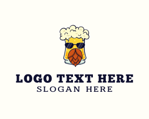 Draft Beer - Beer Hops Mug logo design