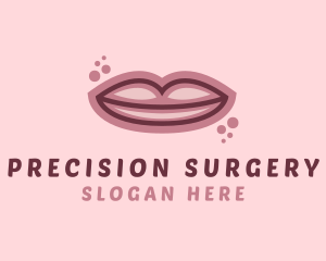 Woman Lips Surgery logo design