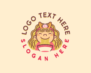 Pho - Ramen Noodle Girl logo design