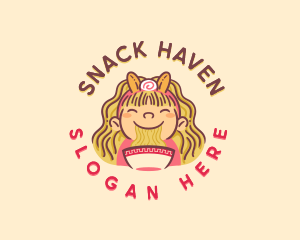 Ramen Noodle Girl logo design