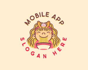 Pho - Ramen Noodle Girl logo design
