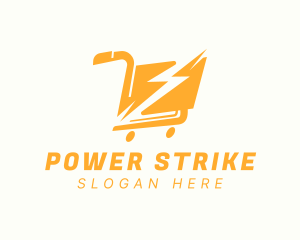 Thunderbolt Push Cart logo design