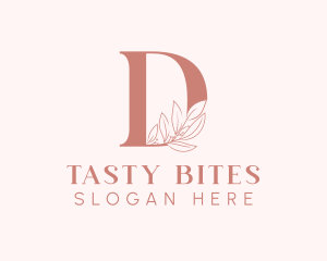 Elegant Leaves Letter D Logo