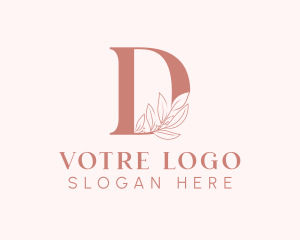 Elegant Leaves Letter D Logo