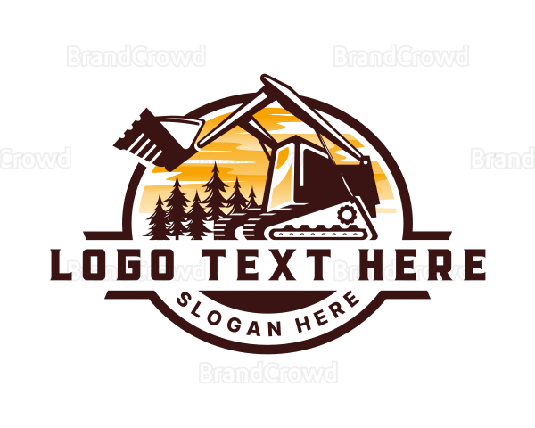 Skid Steer Loader Construction Logo