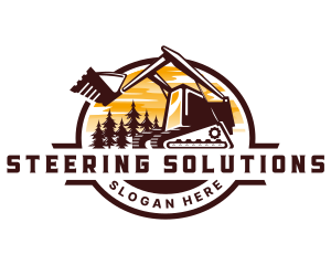 Skid Steer Loader Construction logo design