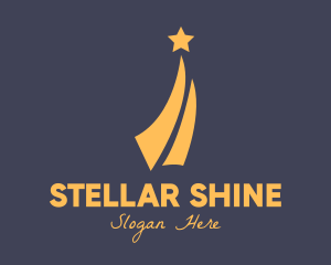 Yellow Shooting Star logo design