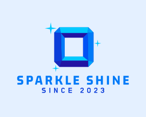 Twinkle - Shiny Gem Letter O logo design