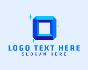 Shiny Gem Letter O Logo