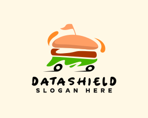 Diner - Hamburger Snack Food Delivery logo design
