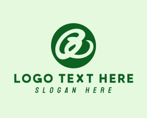 Learning Center - Green Handwritten Letter A logo design