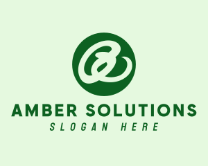 Green Handwritten Letter A  logo design