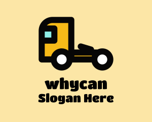 Yellow Flatbed Truck logo design