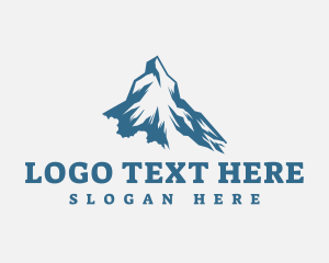 Land - Frozen Mountain Peak logo design