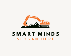 Mountain Excavator Machine Logo