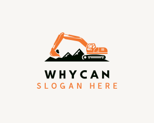 Mountain Excavator Machine Logo