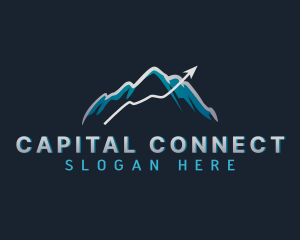 Statistics Arrow Mountain logo design