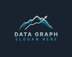 Statistics Arrow Mountain logo design