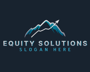 Statistics Arrow Mountain logo design