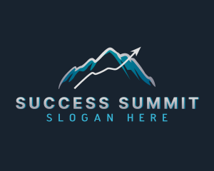 Statistics Arrow Mountain logo design