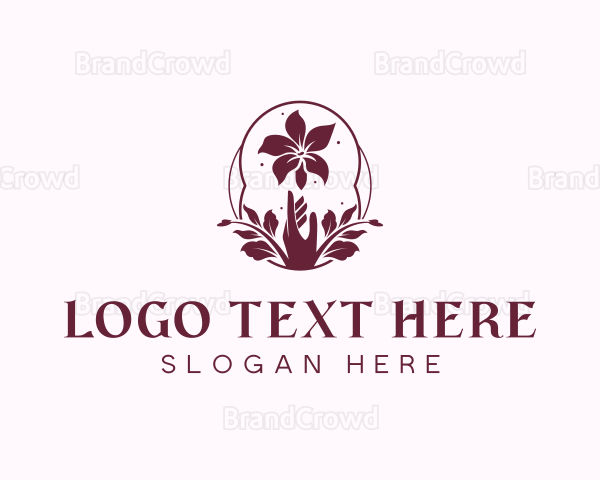 Wellness Spa Flower Logo