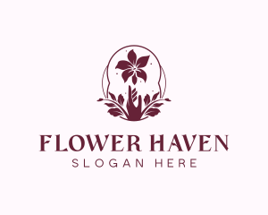 Wellness Spa Flower logo design