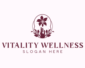 Wellness Spa Flower logo design