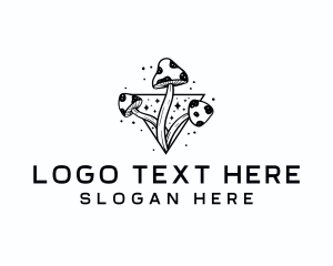 Holistic - Mushroom Star Fungus logo design