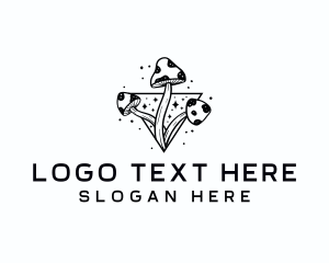 Spiritual - Mushroom Star Fungus logo design