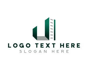 Contractor - Letter J Architecture Builder logo design