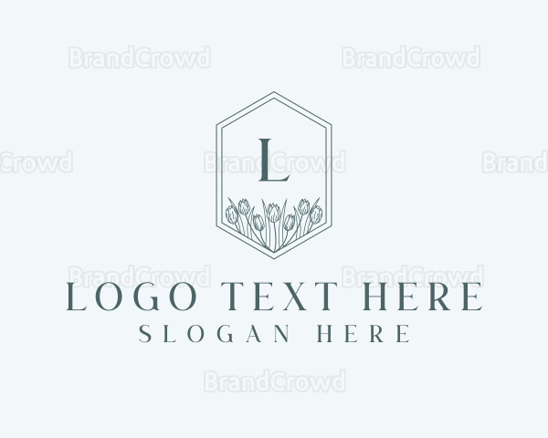 Floral Tulip Florist Wedding Logo