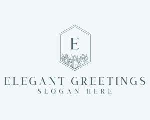 Floral Tulip Florist Wedding logo design