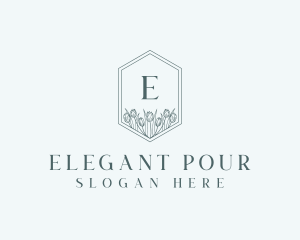 Floral Tulip Florist Wedding logo design