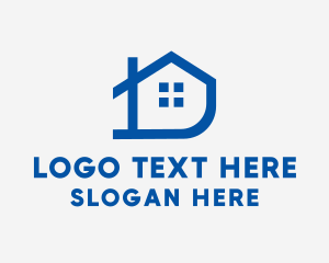 Village - Home Architecture Letter D logo design
