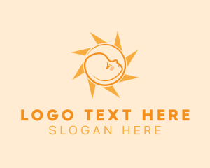 Doula - Infant Baby Sun logo design