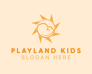 Infant Baby Sun logo design