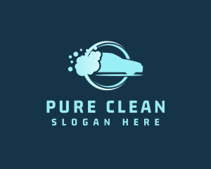 Bubble Wash Auto Cleaning logo design