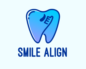 Orthodontic - Blue Dental Toothpaste logo design