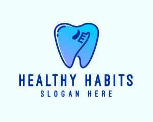 Blue Dental Toothpaste  logo design