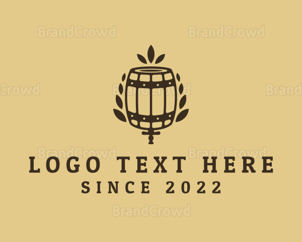 Beer Keg Barrel Brewery Logo