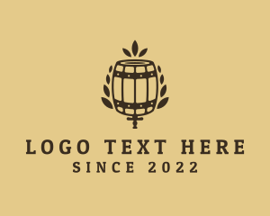 Brown - Beer Keg Barrel Brewery logo design