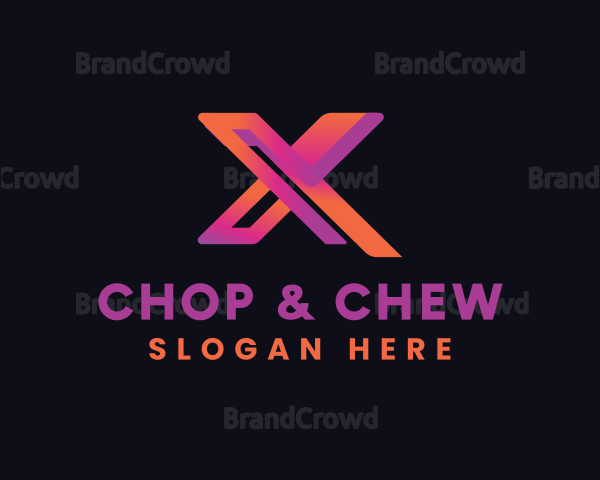 Modern Gradient Letter X Logo