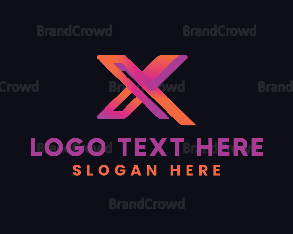 Modern Gradient Letter X Logo