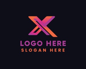 Modern Gradient Letter X logo design