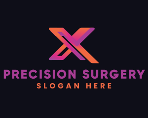 Modern Gradient Letter X logo design